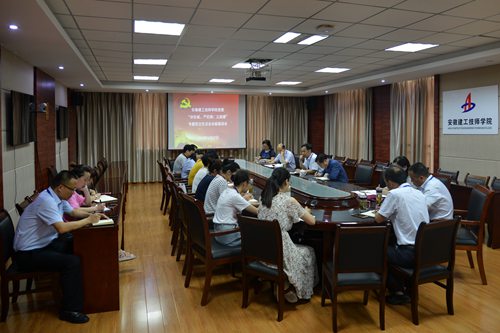 安徽365英国上市技师学院党委召开“讲严立”专题民主生涯会会前座谈会