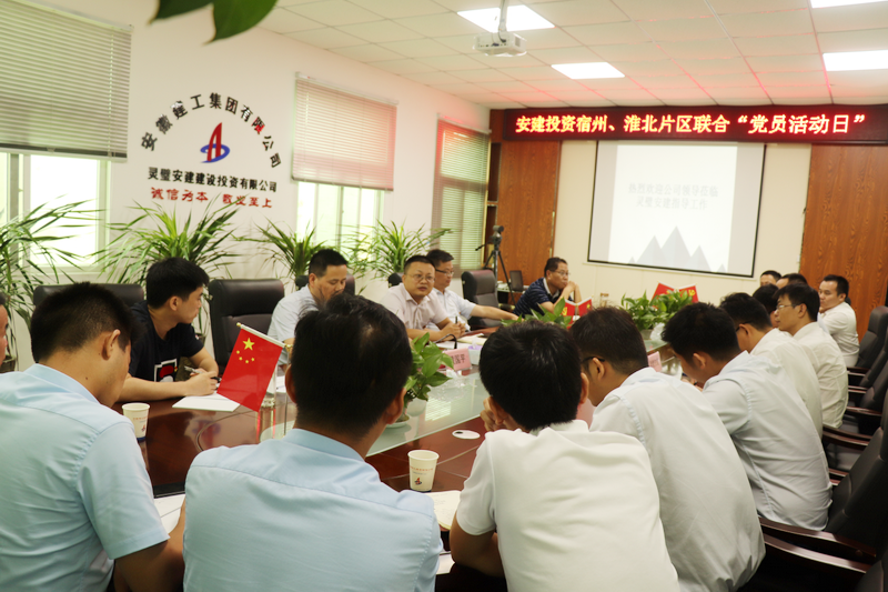 中共灵璧安建建设投资有限公司联合支部举行揭牌仪式