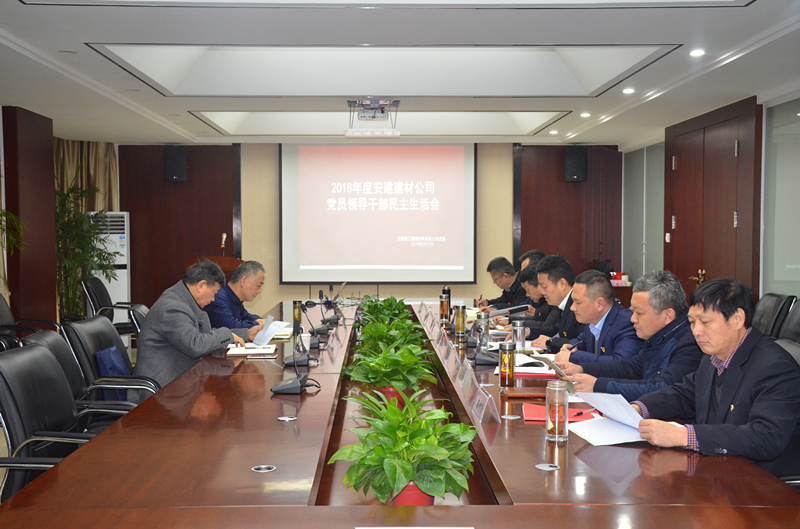 安建建材公司召开2018年度党员向导职员民主生涯会