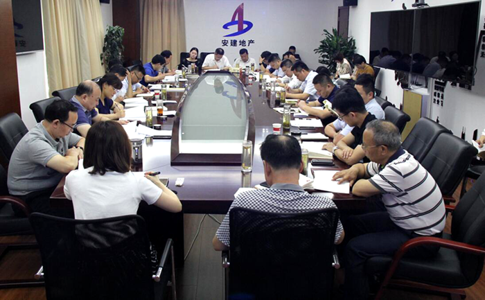 安建地产党委开展“不忘初心、切记使命”主题教育专题钻研会