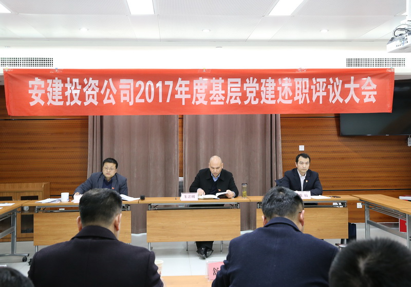 安建投资公司召开2017年度支部书记抓下层党建述职评议大会