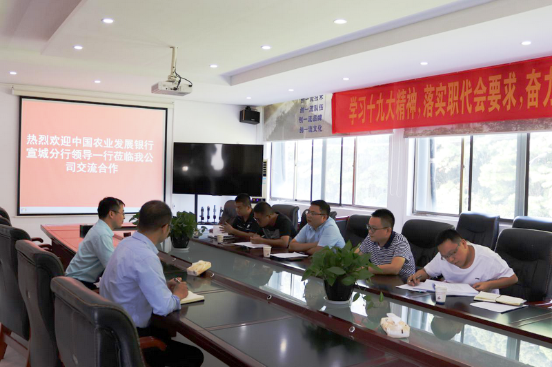 中国农业生长银行宣城分行与安建投资泾县PPP项目洽谈融资营业