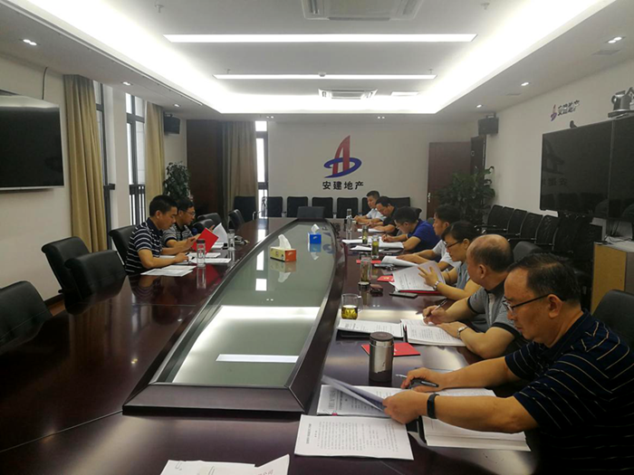 安建地产召开党委中心组理论学习会