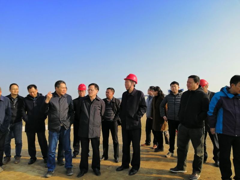省交通厅厅长章义、引江济淮集团董事长张效武一行赴派河口船闸项目调研指导事情