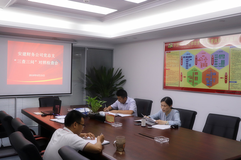 安建财务公司党总支召开“三查三问”比照检查聚会