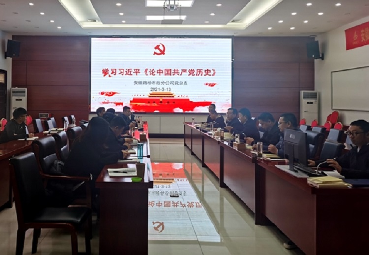 安徽路桥市政分公司党总支扎实推进党史学习教育
