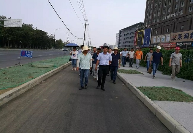 合肥市经开区重点局组织区内在建项目认真人到路桥集团蓬莱路项目旅行学习