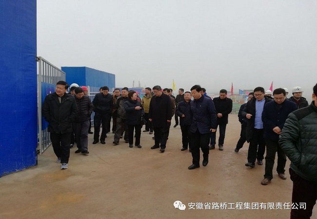 合肥市副市长宁波一行视察路桥集团肥西县产城融合树模区综合管廊及蹊径工程3标项目