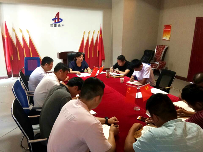 推动“不忘初心 切记使命”主题教育一直向前：安建地产向导班子成员分赴各联系点上党课