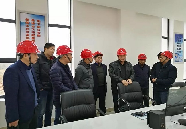 股份公司总司理许克顺一行莅临路桥集团肥西管廊项目检查指导事情