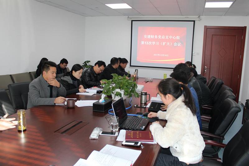 安建财务党总支起劲开展学习宣传贯彻党的十九大精神系列活动