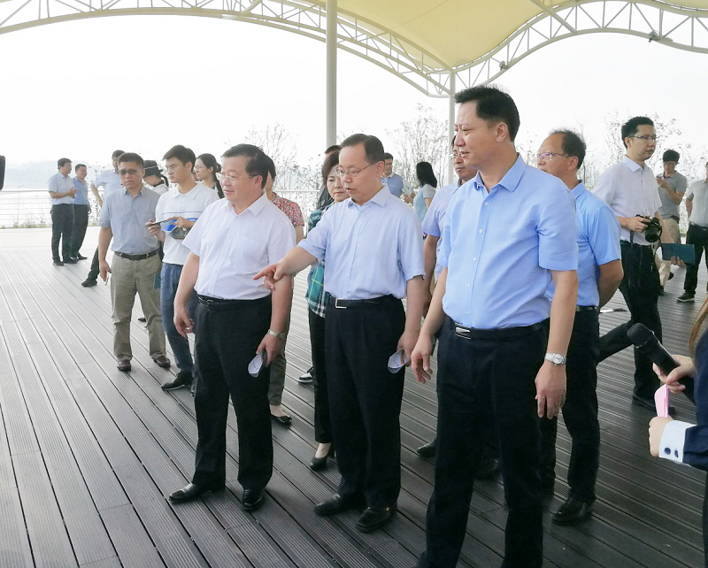 天下政协常委蒋作君率致公党中央调研组赴安建投资中湖项目调研考察