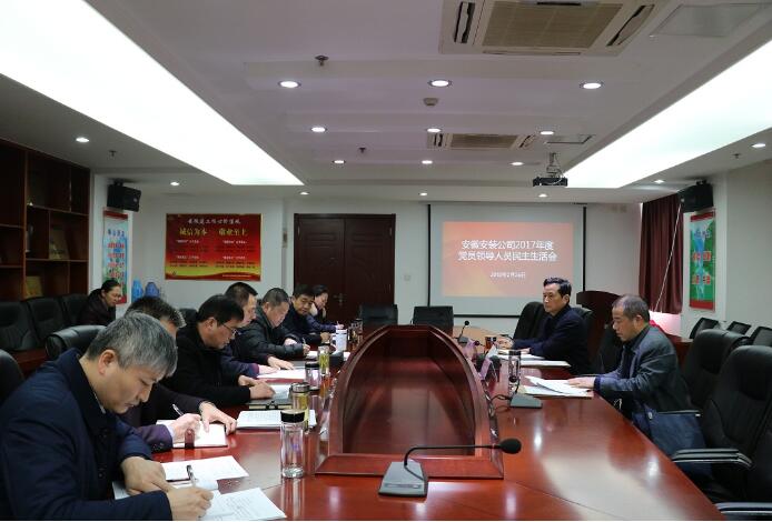 安徽装置召开2017年度党员向导职员民主生涯会