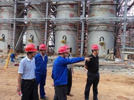集团公司副总司理、总工程师戴良军一行到220万吨/年一连液相柴油加氢（Ⅳ）装置项目检查指导事情