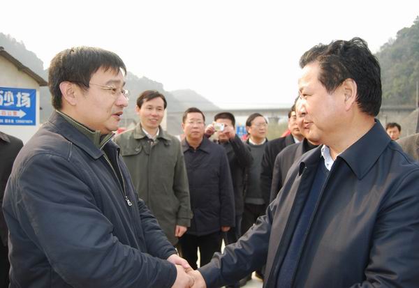 安徽省副省长黄海嵩视察省路桥公司高速项目