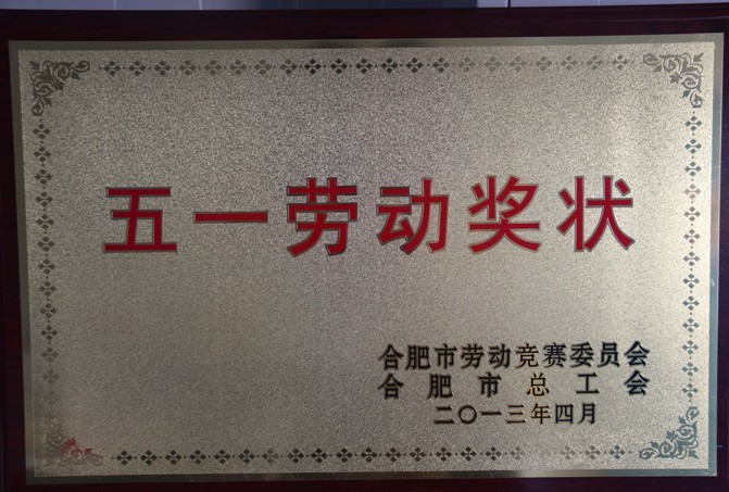 安徽水利合肥公司荣获合肥市“五一劳动奖状”