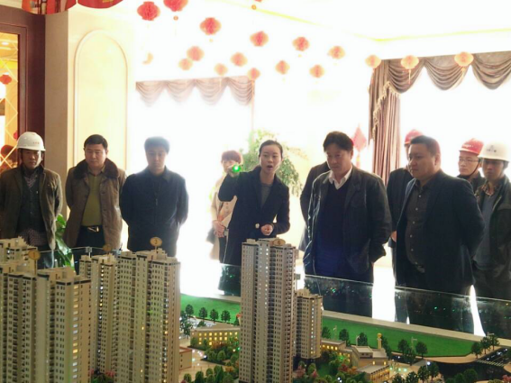 集团公司副总司理许克顺、霍向东赴安建·九坊世家项目调研指导事情