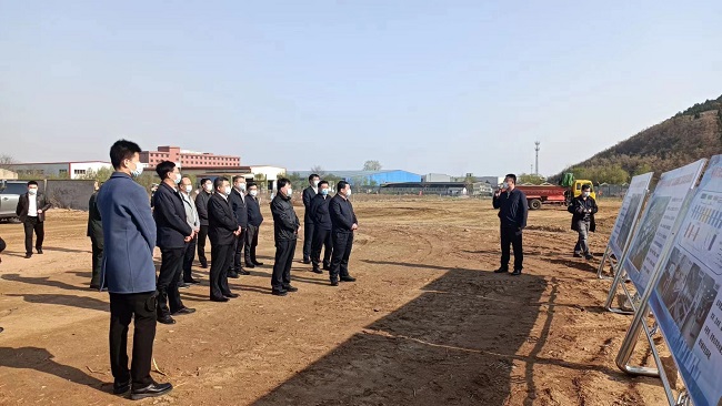 栖霞市委书记包华一行莅临路桥集团松山污水处理厂项目调研指导