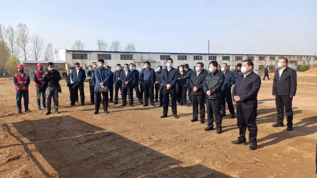 栖霞市委书记包华一行莅临路桥集团松山污水处理厂项目调研指导