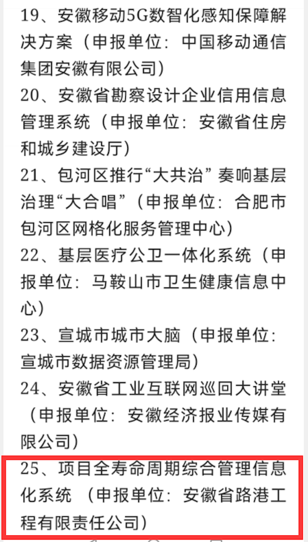 安徽路港综合治理信息化系统建设入选2021年度（第二十六届） 安徽省信息化十件大事