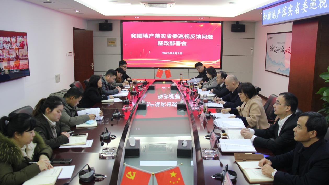 温顺地产党委召开落实省委巡视反馈问题整改事情安排会