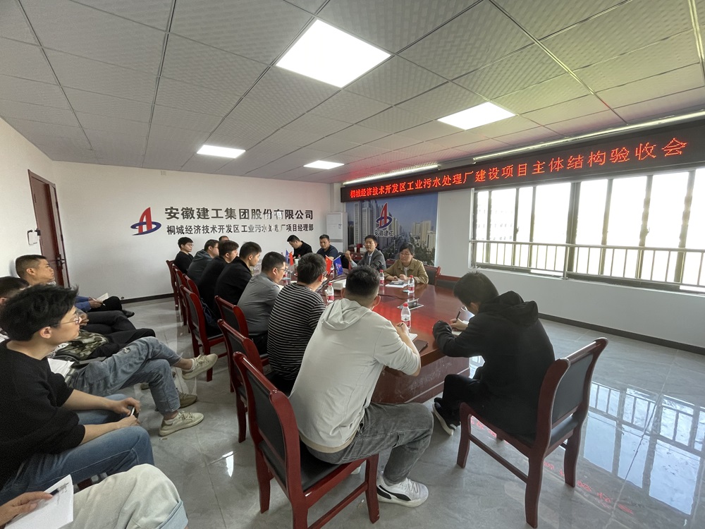 365英国上市投资桐城片区开发项目工业污水处理厂子项顺遂通过主体结构验收